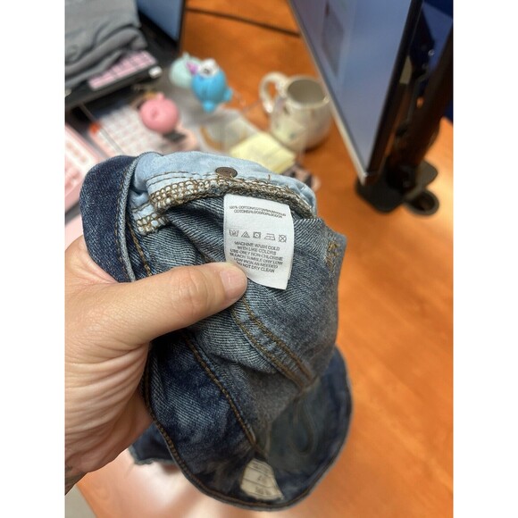 Free People Button Fly Denim Jean Shorts Size 27 - Picture 4 of 5